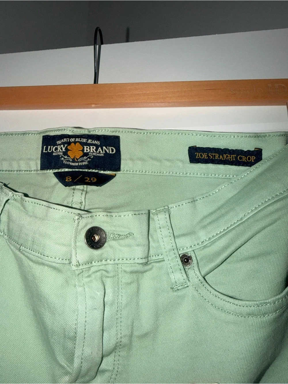 Lucky Brand Women’s Light Sage Slim Straight Jeans